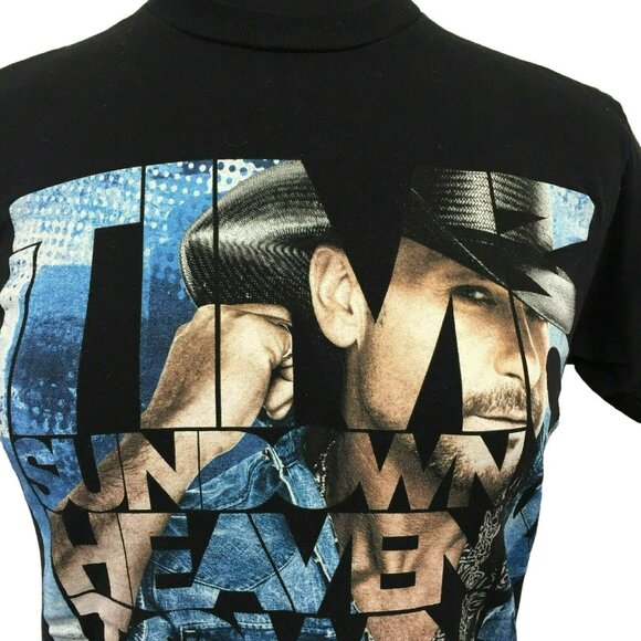 Tim McGraw 2014 Tour T Shirt Unisex S Sundown Heaven Town Tour Black Crew Neck - Picture 10 of 12
